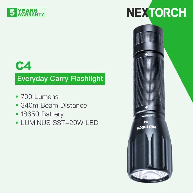 Nextorch C4  LED , 18650 ͸, 700 , 340m  Ÿ,  Ʈ , ϻ 